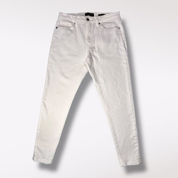 Banana Republic White Skinny Jeans Mid Rise Petite 28 - Picture 1 of 9